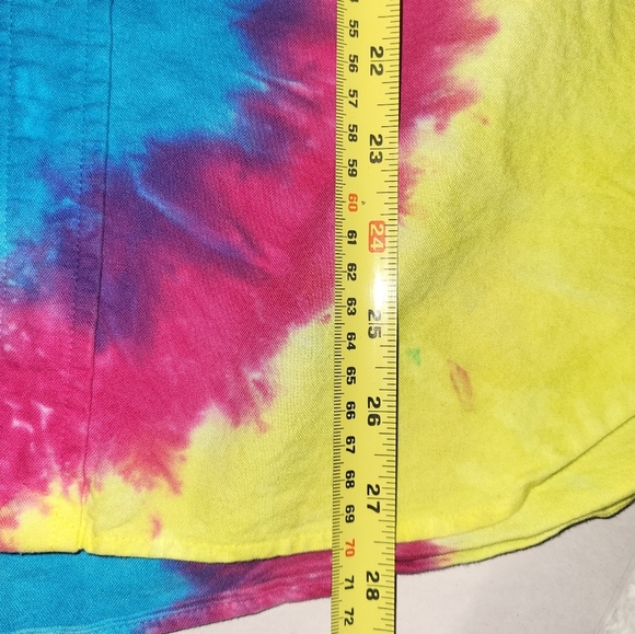 Ralph Lauren Tie-Dye Men's Short Sleeve Shirt Size Medium Bright Colorful - Picture 4 of 8